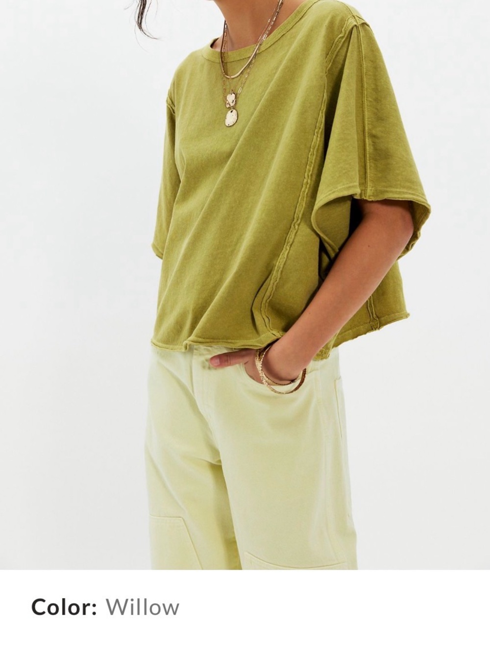 Free People Next Level Tee Willow Size Large